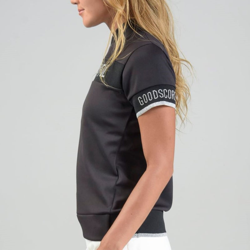 WOMEN’S  BBCO JACQUARD LETTERS MOCK NECK｜black（A2-2504-11）