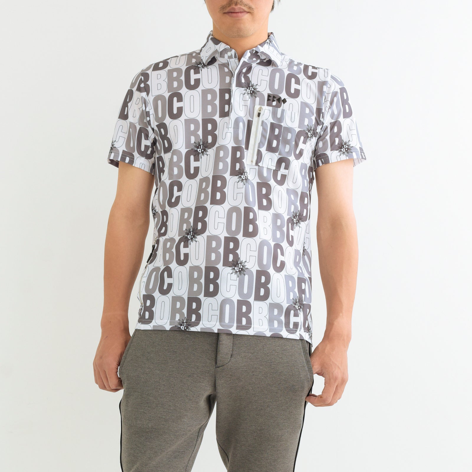 ゴルフウェア MEN'S PRINTED STRETCH SHIRT｜WHITE（A1-2805-11） – BBCO