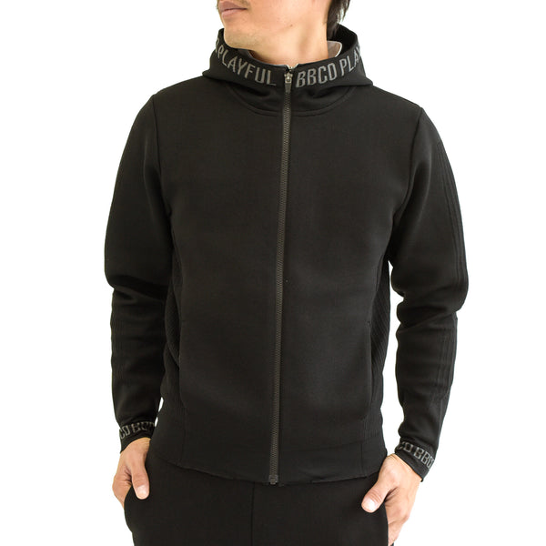 Elastic Hoodie<br>knitted fabric｜Black（A5-7701-11）
