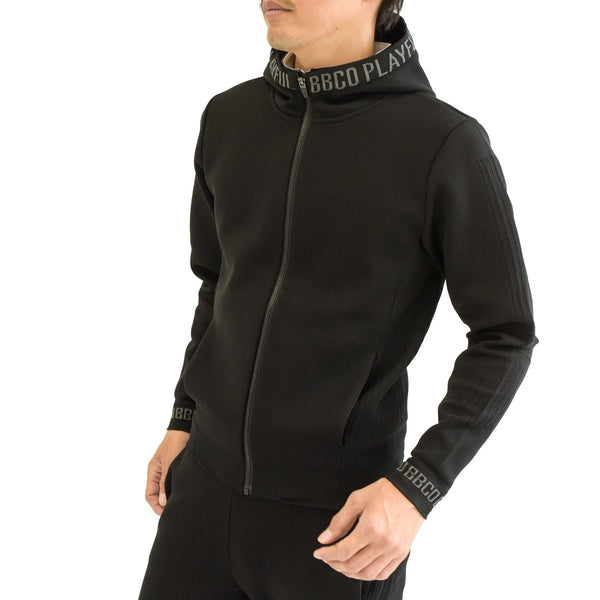 Elastic Hoodie<br>knitted fabric｜Black（A5-7701-11）
