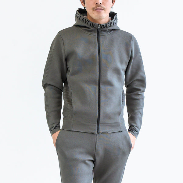 Elastic Hoodie<br>knitted fabric｜Dark Gray（A5-7701-11）