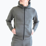 Elastic Hoodie<br>knitted fabric｜Dark Gray（A5-7701-11）