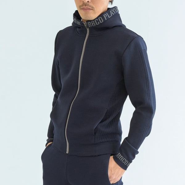 Elastic Hoodie<br>knitted fabric｜Navy Blue（A5-7701-11）