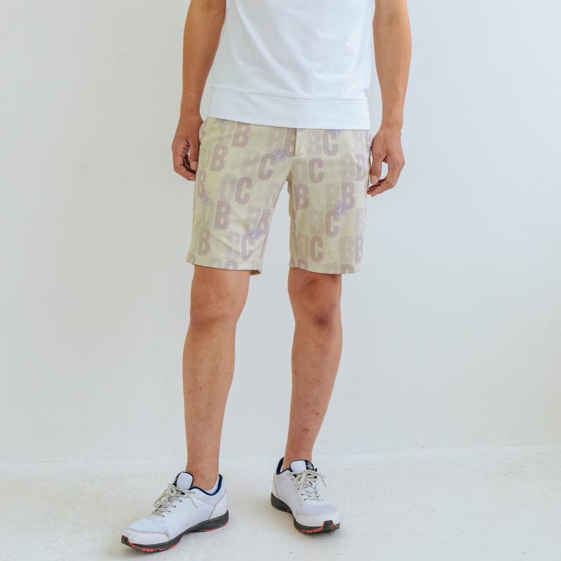 MEN’S PRINTED STRETCH SHORTS｜BEIGE（A1-5502-11）