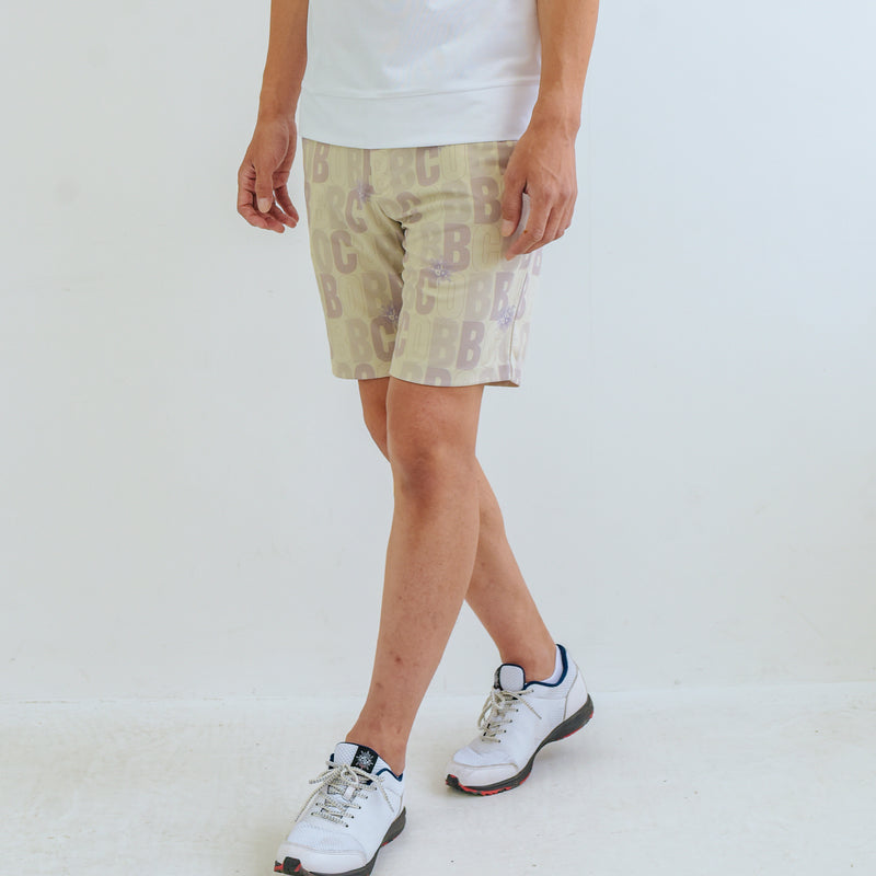 MEN’S PRINTED STRETCH SHORTS｜BEIGE（A1-5502-11）