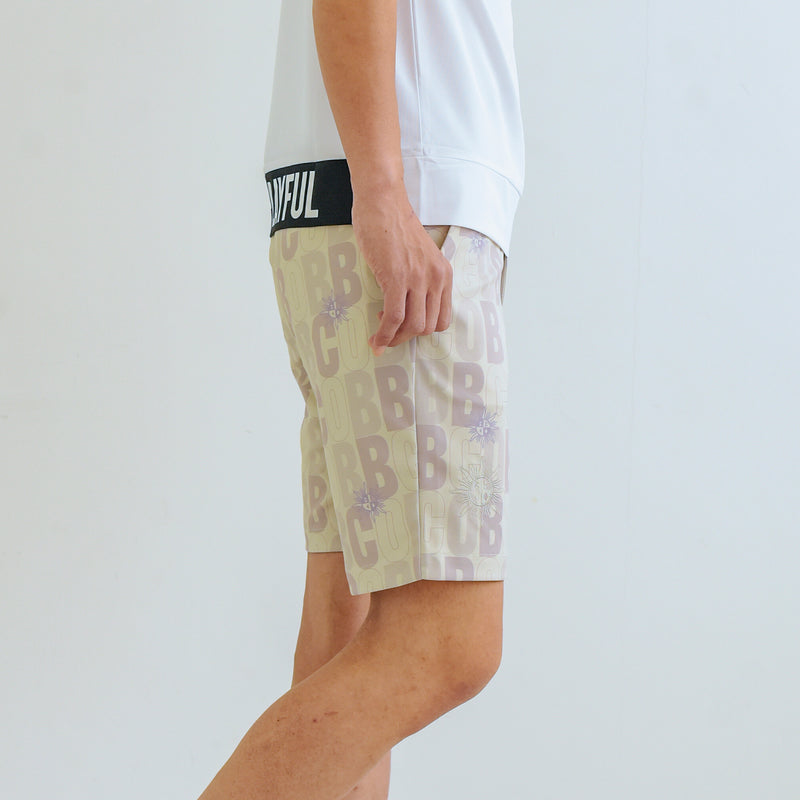 MEN’S PRINTED STRETCH SHORTS｜BEIGE（A1-5502-11）