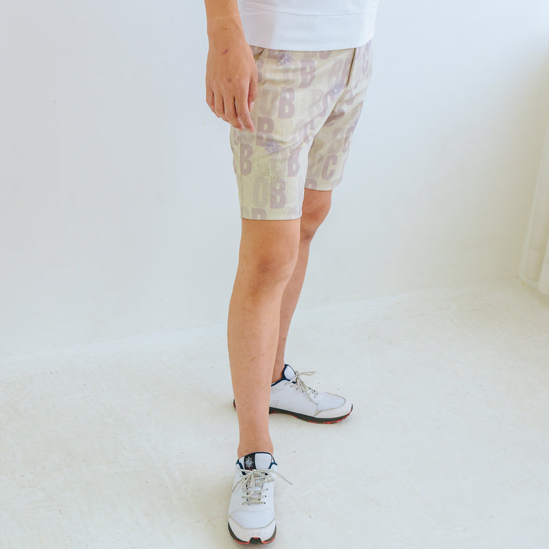 MEN’S PRINTED STRETCH SHORTS｜BEIGE（A1-5502-11）