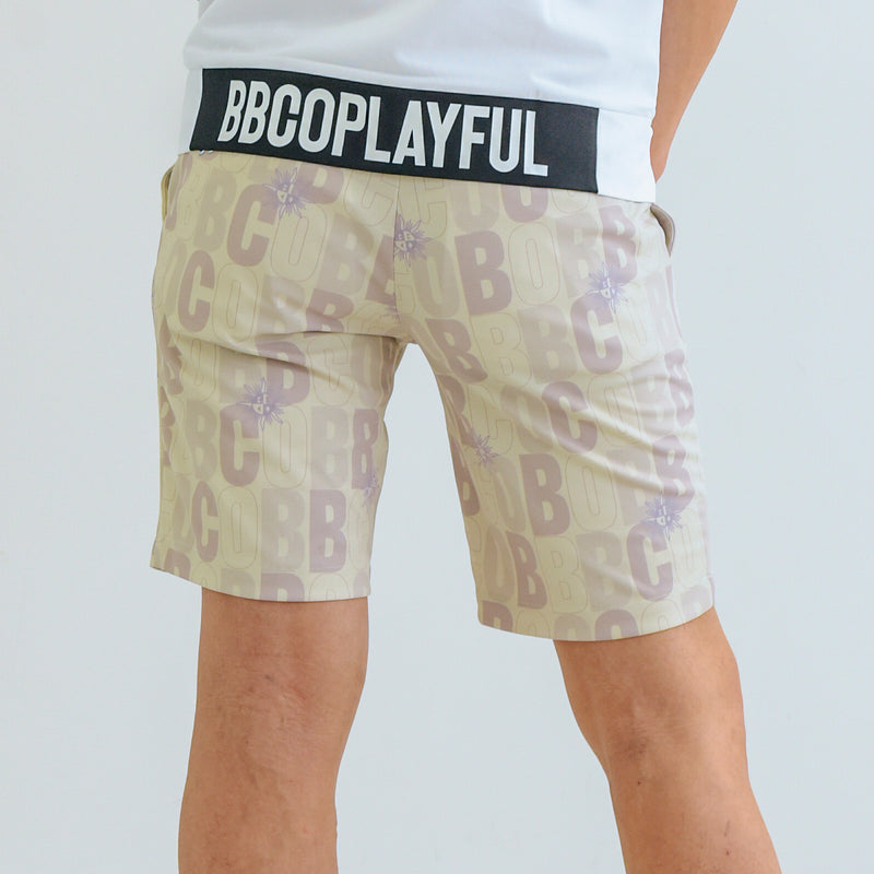 MEN’S PRINTED STRETCH SHORTS｜BEIGE（A1-5502-11）