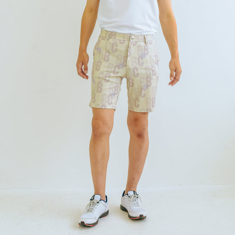 MEN’S PRINTED STRETCH SHORTS｜BEIGE（A1-5502-11）