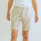 MEN’S PRINTED STRETCH SHORTS｜BEIGE（A1-5502-11）