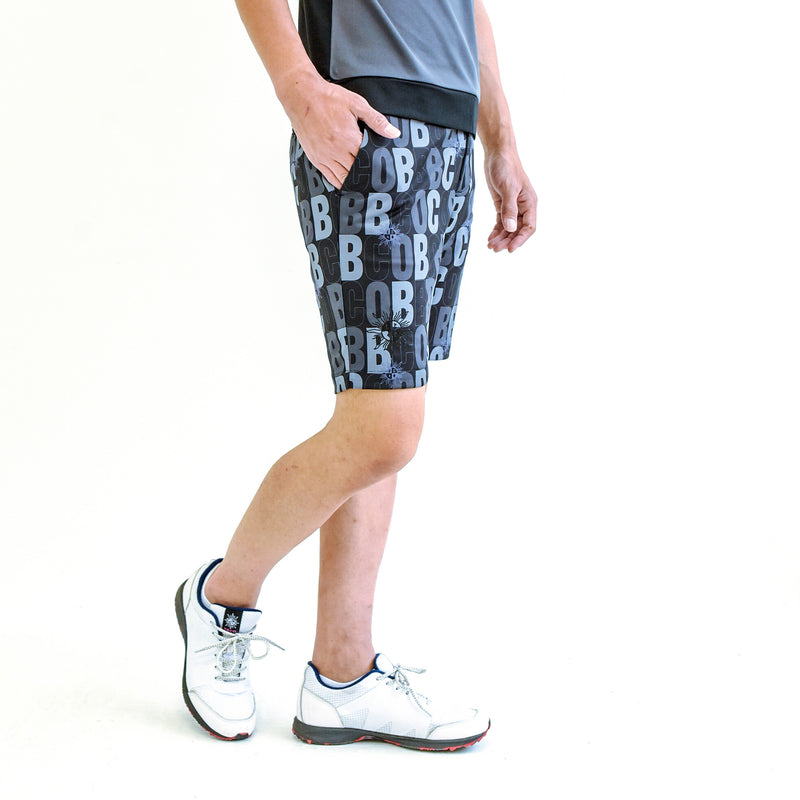 MEN’S PRINTED STRETCH SHORTS｜BLACK（A1-5502-11）