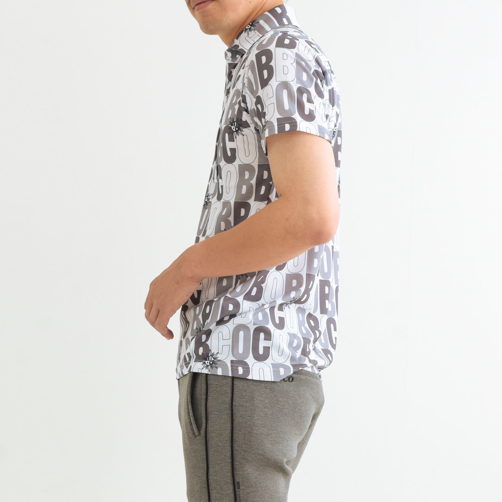 MEN'S PRINTED STRETCH SHIRT｜WHITE（A1-2805-11） – BBCO