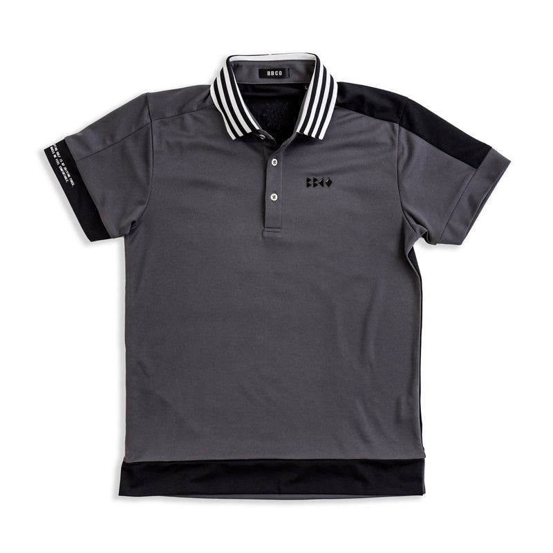 Men's  STRIPE COLLAR POLO｜Dark Gray（A1-2806-11）