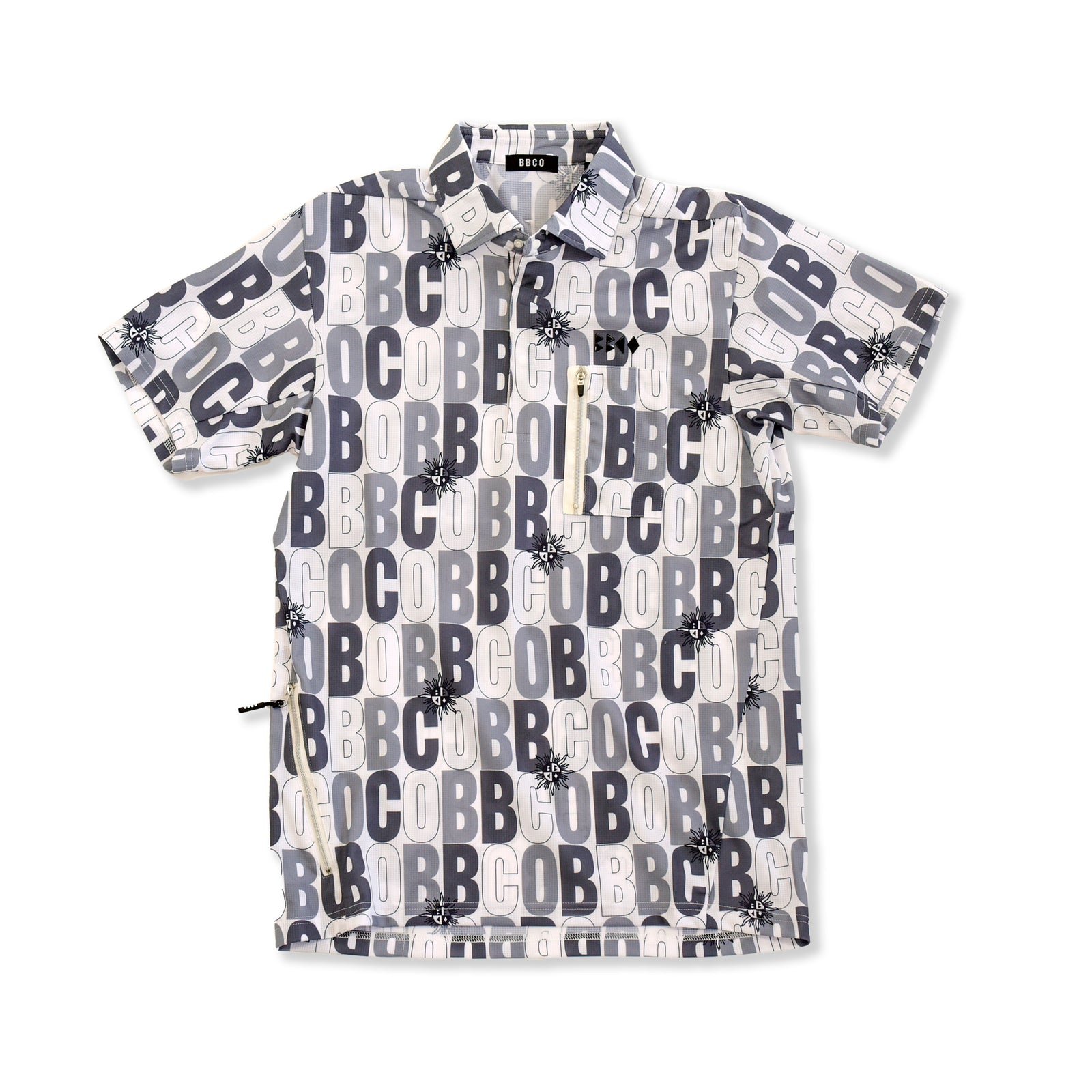 ゴルフウェア MEN'S PRINTED STRETCH SHIRT｜WHITE（A1-2805-11） – BBCO