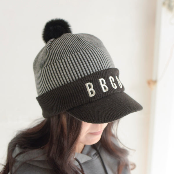 Knit Visor POM BEANIE<br>（A0-0104-11）