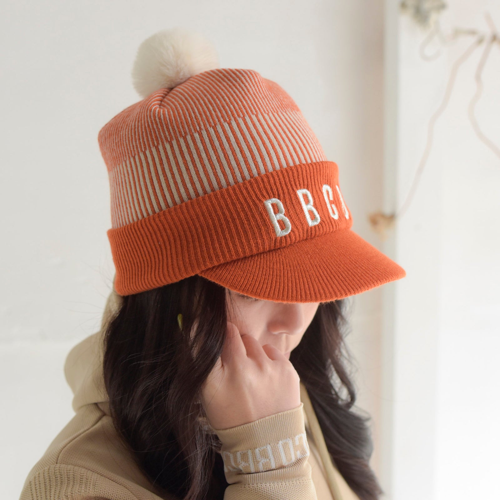 Knit Visor POM BEANIE（A0-0104-11） – BBCO