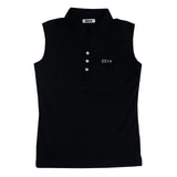 WOMEN’S  BBCO STAND COLLAR SLEEVELESS SHIRT｜Black（A2-2535-11）