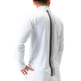 Men's DOUBLE LINE MOCK NECK(LONG SLEEVE)｜White（A0-1501-11）