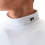 Men's DOUBLE LINE MOCK NECK(LONG SLEEVE)｜White（A0-1501-11）