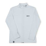 Men's DOUBLE LINE MOCK NECK(LONG SLEEVE)｜White（A0-1501-11）