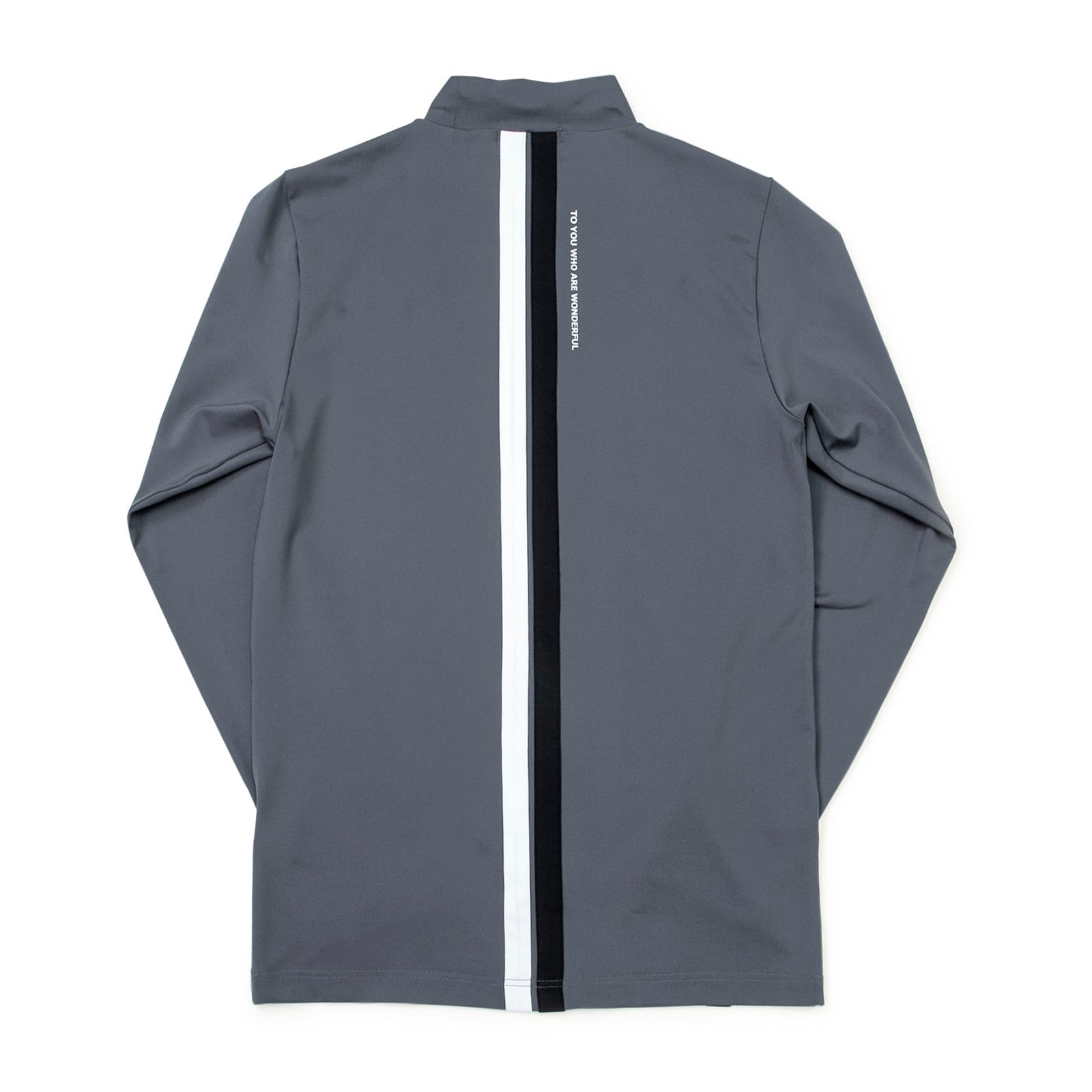Men's DOUBLE LINE MOCK NECK(LONG SLEEVE)｜Grey（A0-1501-11
