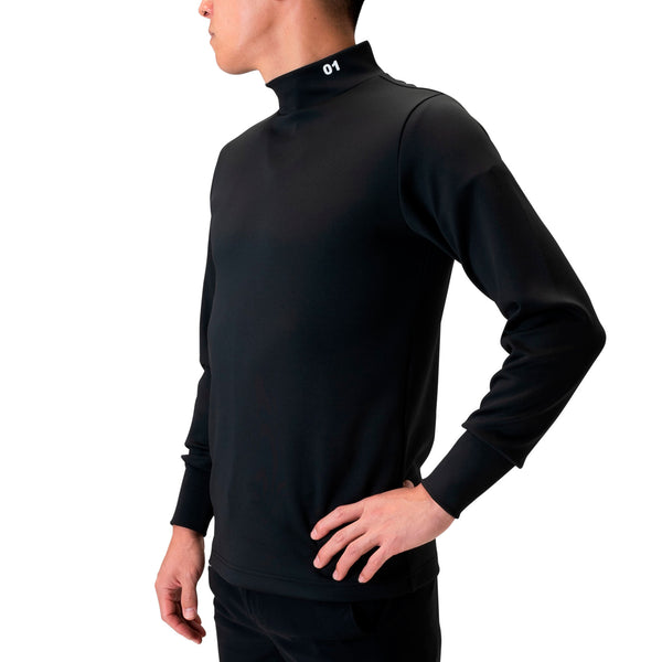 Men's FIT MOCK NECK(LONG SLEEVE)｜Black（A0-1550-11）