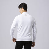 Men's PETS ROCK STRETCH MOCK NECK(LONG SLEEVE)｜White（A0-1550-21）