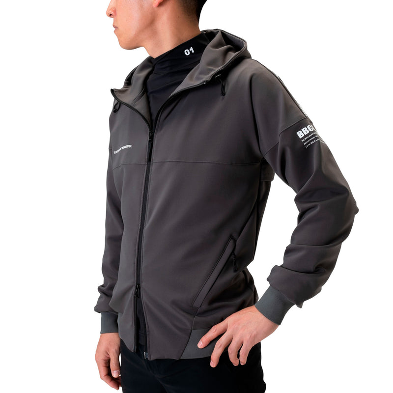 Men's ZIP-UP HOODIE｜Charcoal grey（A0-3150-11）