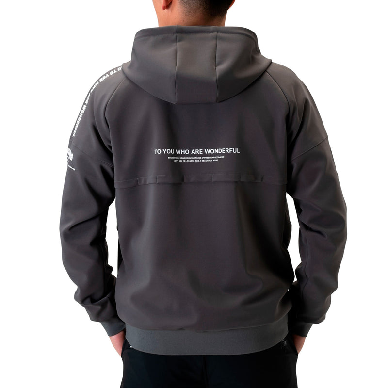 Men's ZIP-UP HOODIE｜Charcoal grey（A0-3150-11）