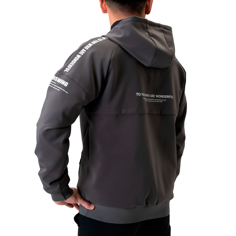 Men's ZIP-UP HOODIE｜Charcoal grey（A0-3150-11）