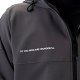 Men's ZIP-UP HOODIE｜Charcoal grey（A0-3150-11）