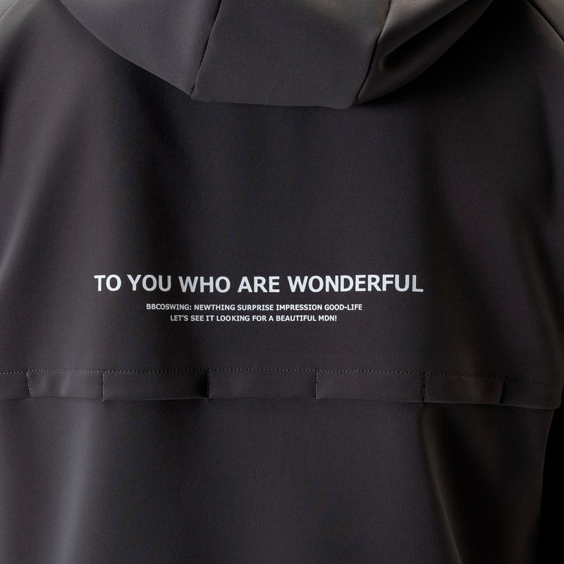 Men's ZIP-UP HOODIE｜Charcoal grey（A0-3150-11）