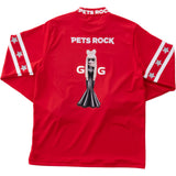 Men's PETS ROCK Mock neck(LONG SLEEVE)｜Red（A0-1551-21）