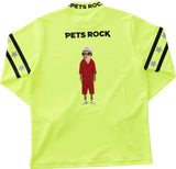 Men's PETS ROCK Ecoblue MOCK NECK(LONG SLEEVE)｜YELLOW（A0-1552-21）