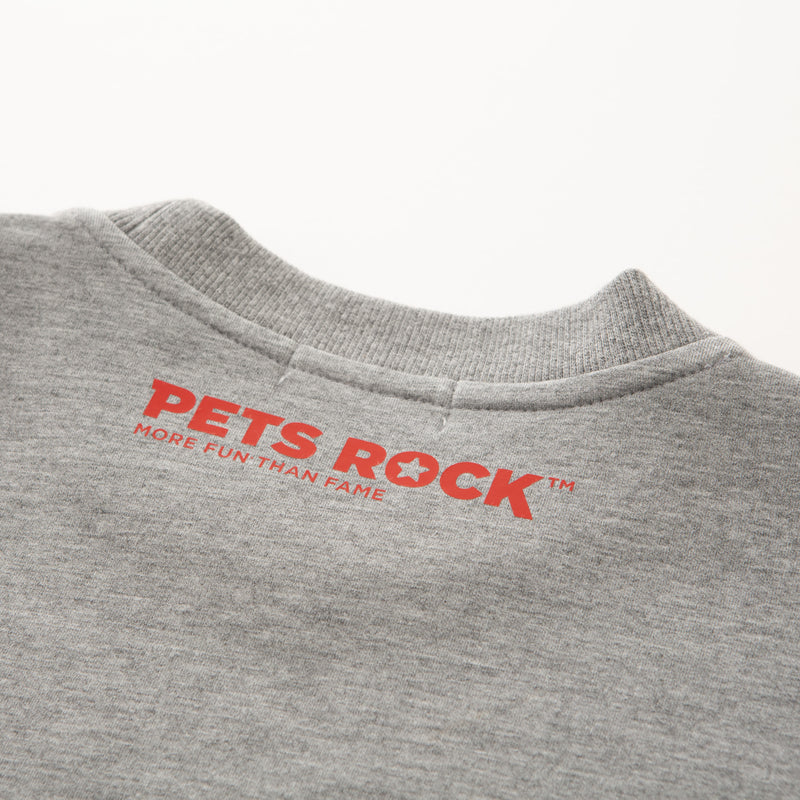 UNISEX PETS ROCK Cardboard knit TRAINER(LONG SLEEVE)｜Heather gray（A0-6504-21）