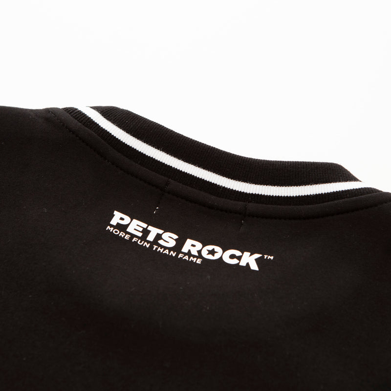 UNISEX PETS ROCK Print FOODIE(LONG SLEEVE)｜Black（A0-6505-21）