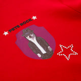 UNISEX PETS ROCK Ｈoodie(LONG SLEEVE)｜Red（A0-6514-21）