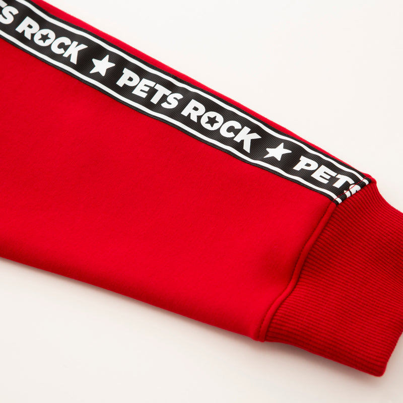 UNISEX PETS ROCK Ｈoodie(LONG SLEEVE)｜Red（A0-6514-21）