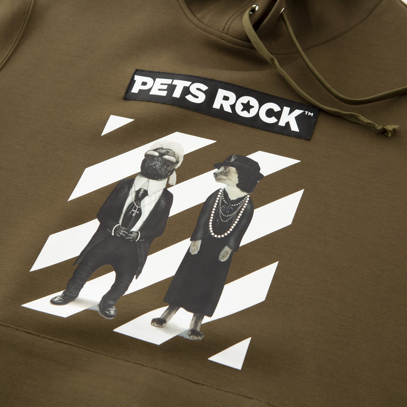 UNISEX PETS ROCK Cardboard knit FOODIE(LONG SLEEVE)｜Ｋhaki（A0-6515-21）