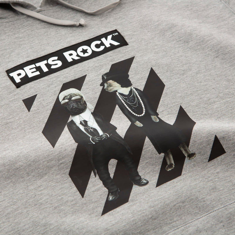 UNISEX PETS ROCK Cardboard knit FOODIE(LONG SLEEVE)｜Heather gray（A0-6515-21）