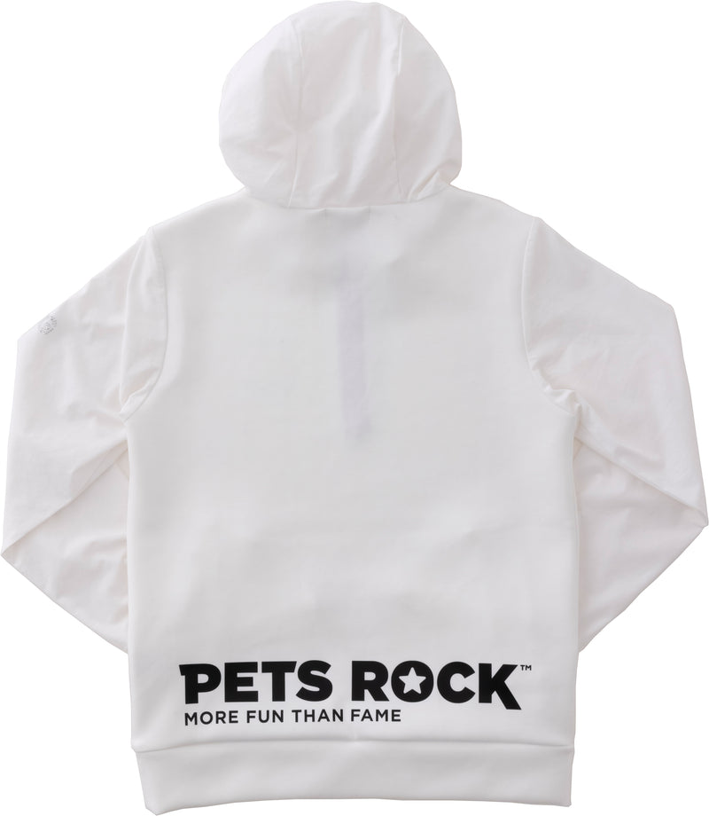 WOMEN’S PETS ROCK PULLOVER FOODIE(LONG SLEEVE)｜WHITE（A0-6580-21）