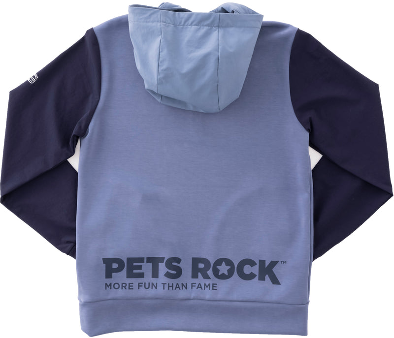 WOMEN’S PETS ROCK PULLOVER FOODIE(LONG SLEEVE)｜BLUE（A0-6580-21）