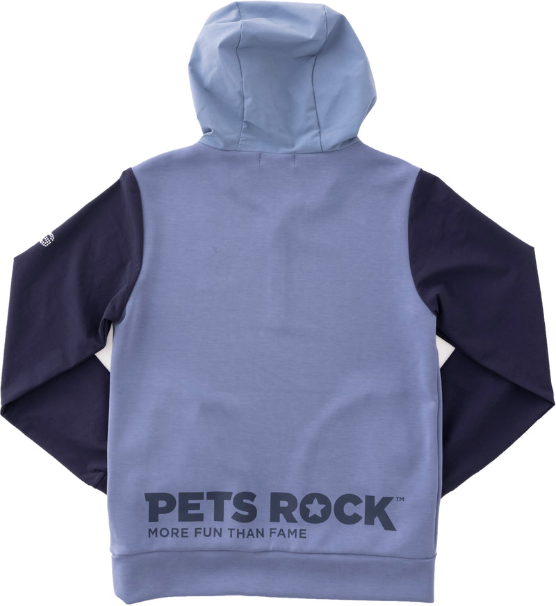 WOMEN’S PETS ROCK PULLOVER FOODIE(LONG SLEEVE)｜BLUE（A0-6580-21）