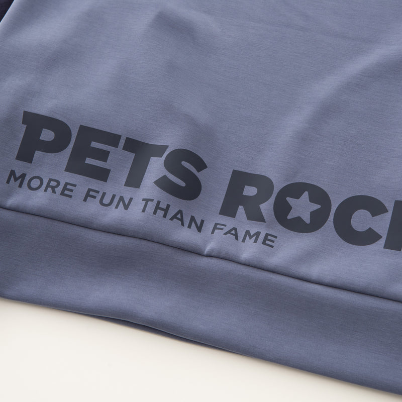 WOMEN’S PETS ROCK PULLOVER FOODIE(LONG SLEEVE)｜BLUE（A0-6580-21）