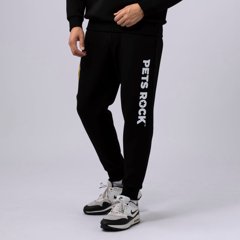 UNISEX PETS ROCK Original print sweat pants｜Black（A0-5306-21）