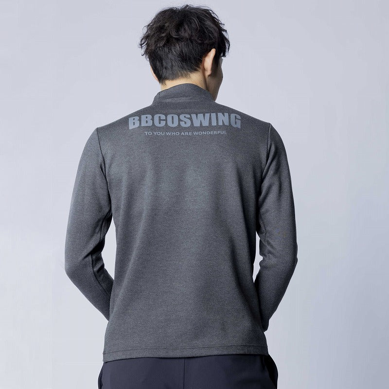 Men's BBCO BBCO BACK PRINT LONG SLEEVE<br>MOCK NECK｜Charcoal gray<br>（A0-1551-11）