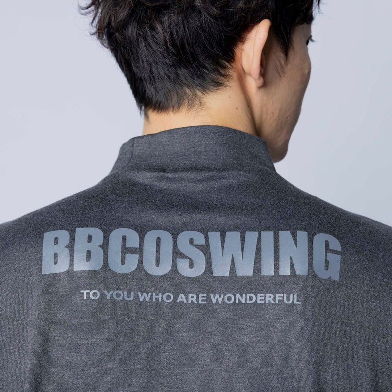 Men's BBCO BBCO BACK PRINT LONG SLEEVE<br>MOCK NECK｜Charcoal gray<br>（A0-1551-11）