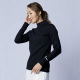 WOMEN’S  BBCO BACK PRINT LONG SLEEVE(MOCK NECK)｜Black（A0-1530-11）