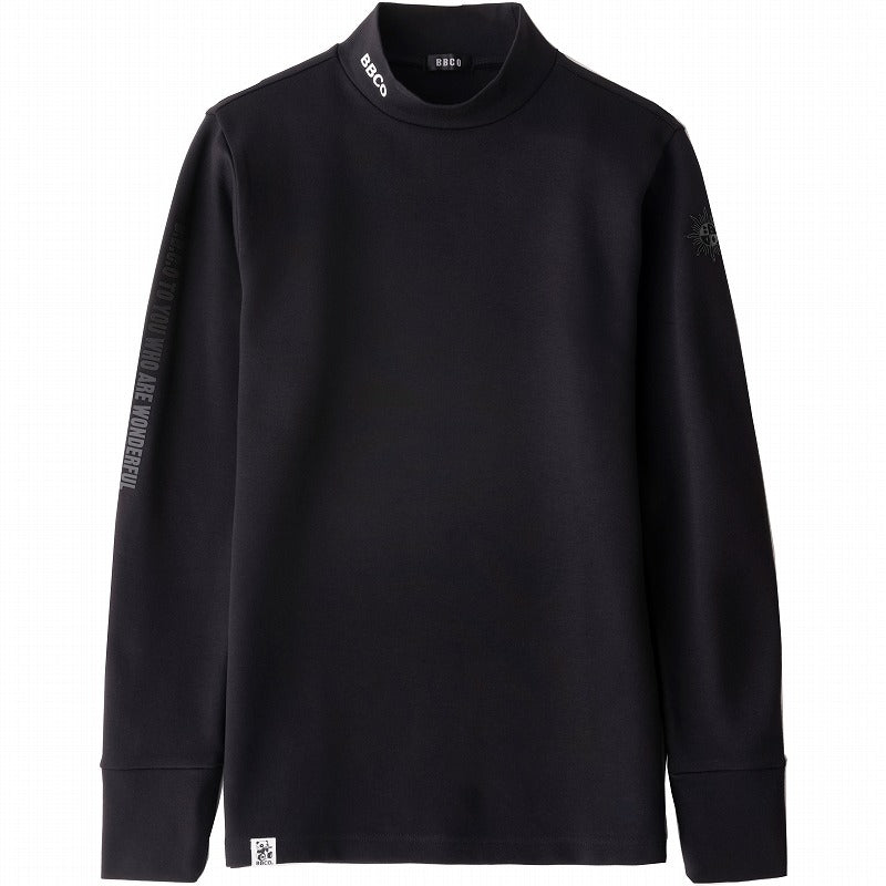 Men's BBCO BBCO BACK PRINT LONG SLEEVE<br>MOCK NECK｜Black<br>（A0-1551-11）